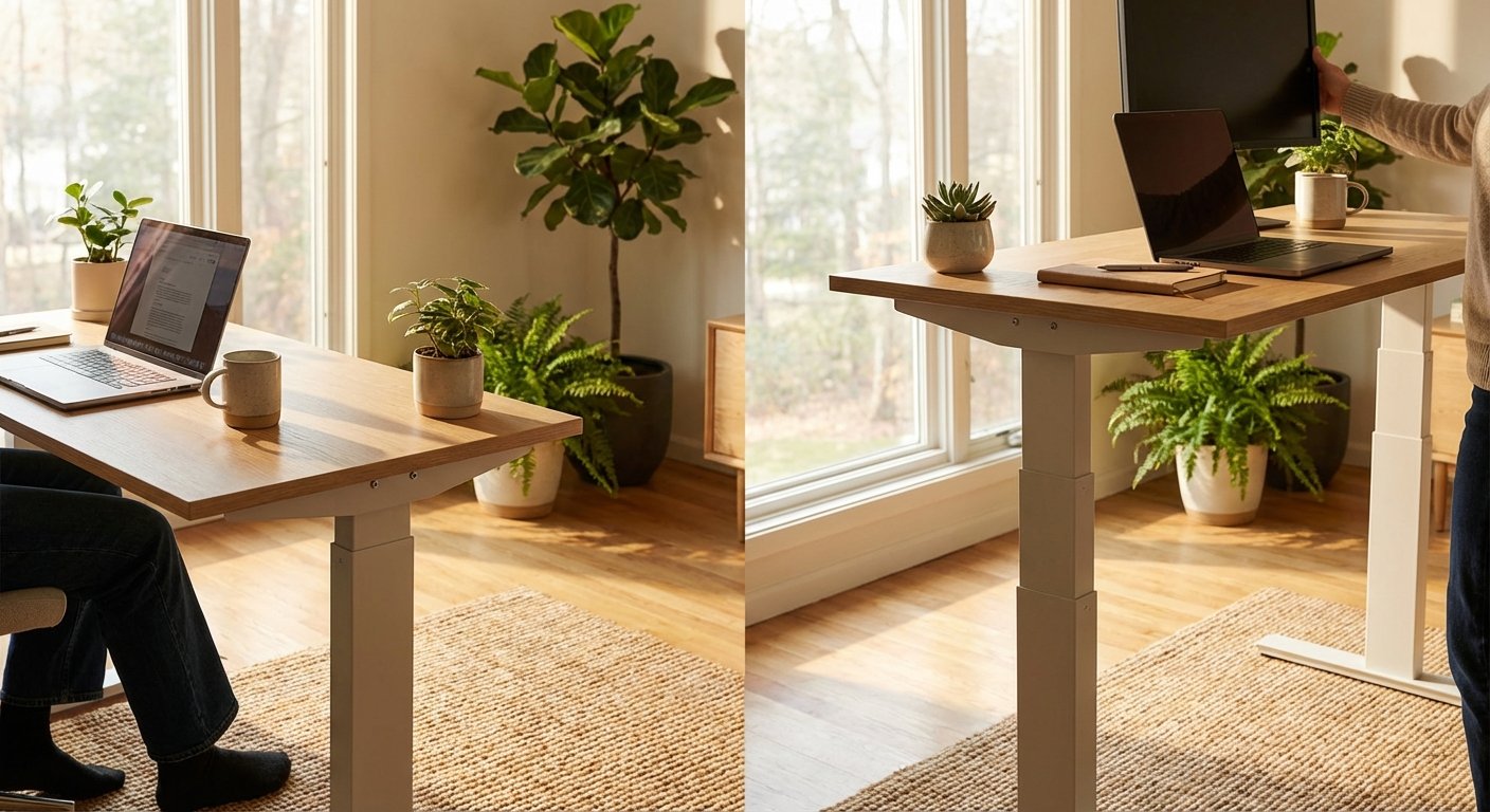 Standing desk height adjustment comparison