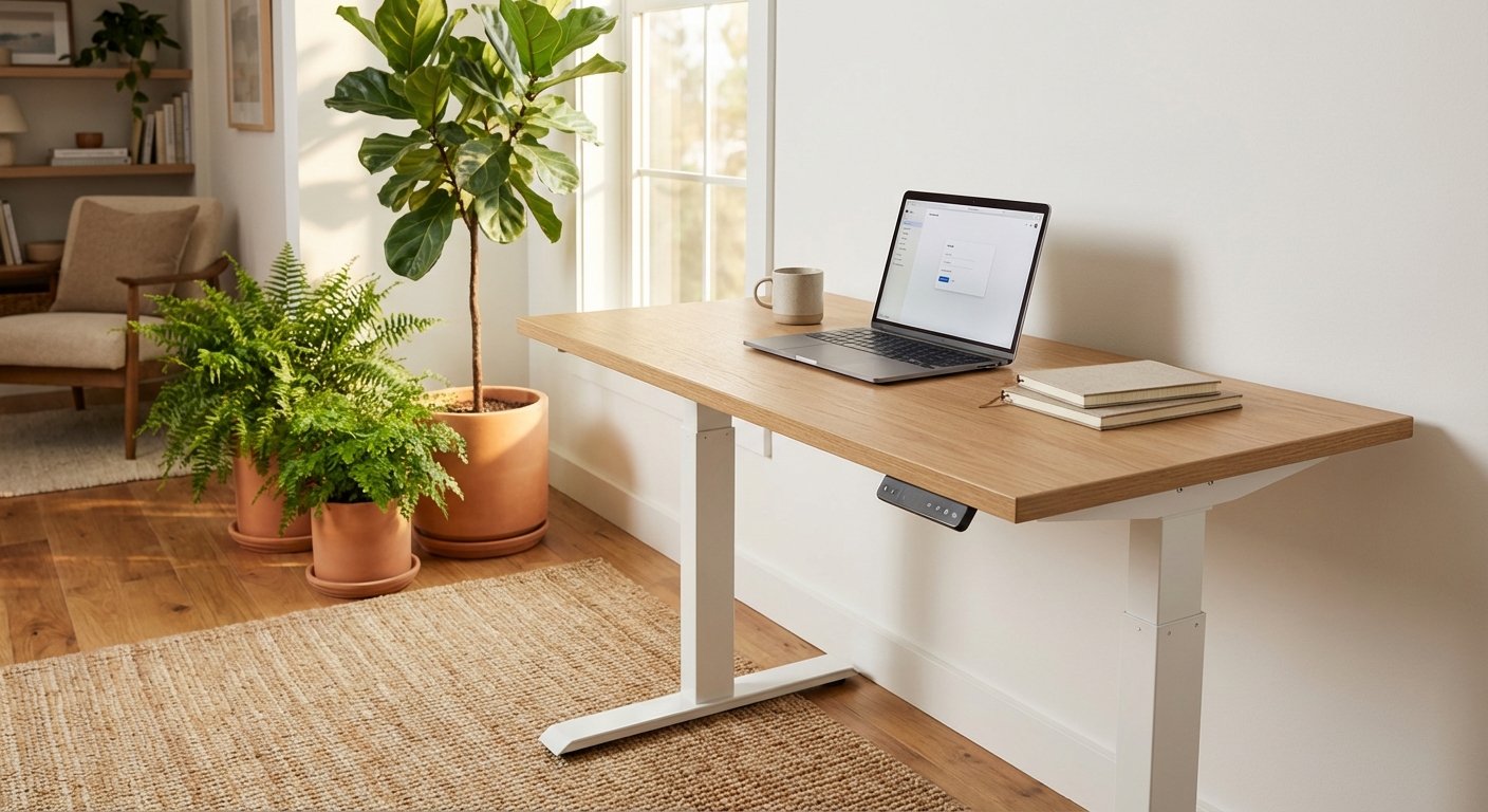 UpDesk Pro standing desk product photo white background