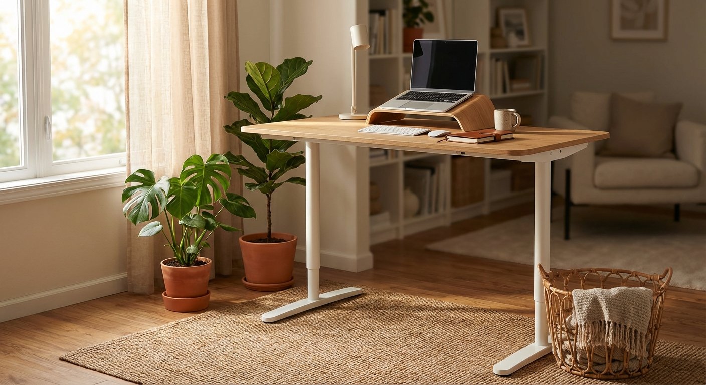 IKEA BEKANT 43 inch standing desk white product photo