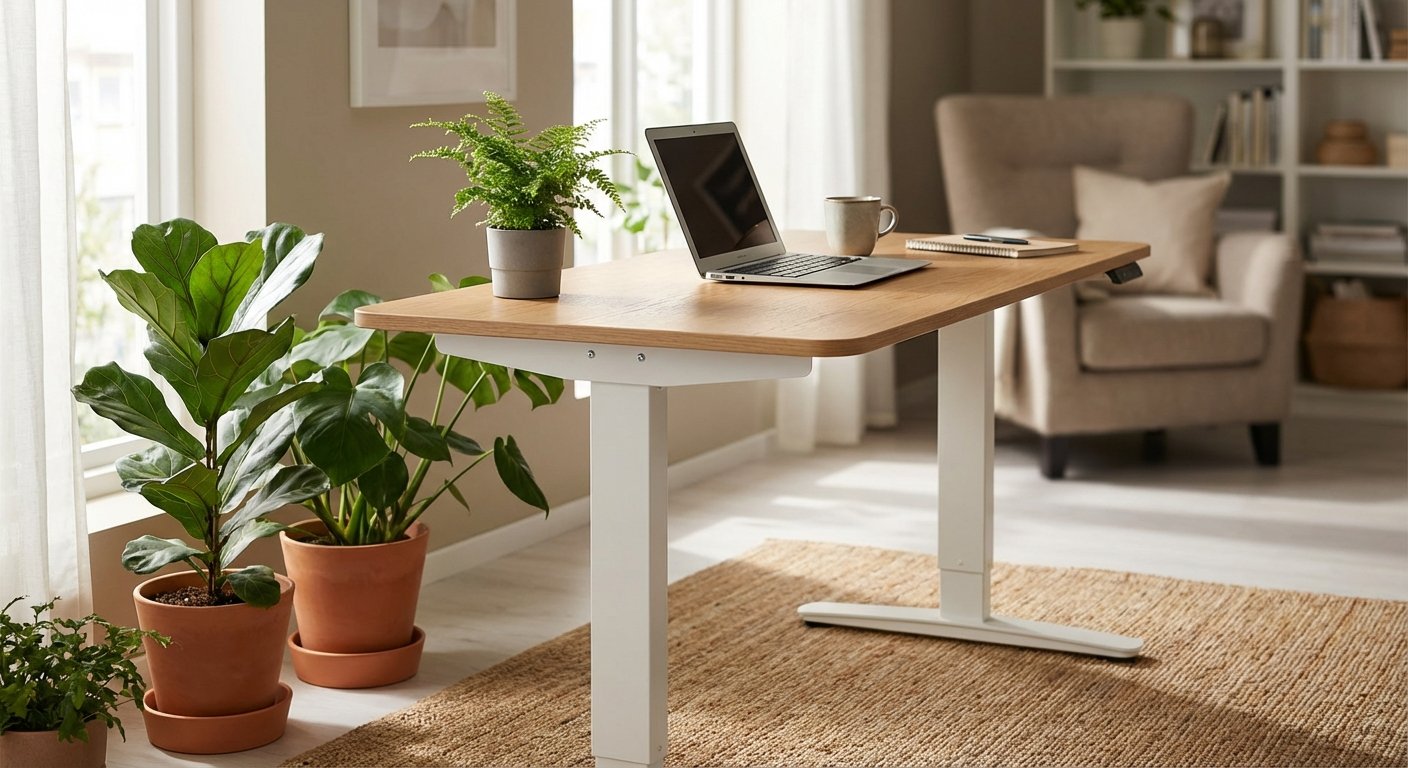 IKEA BEKANT standing desk white product photo