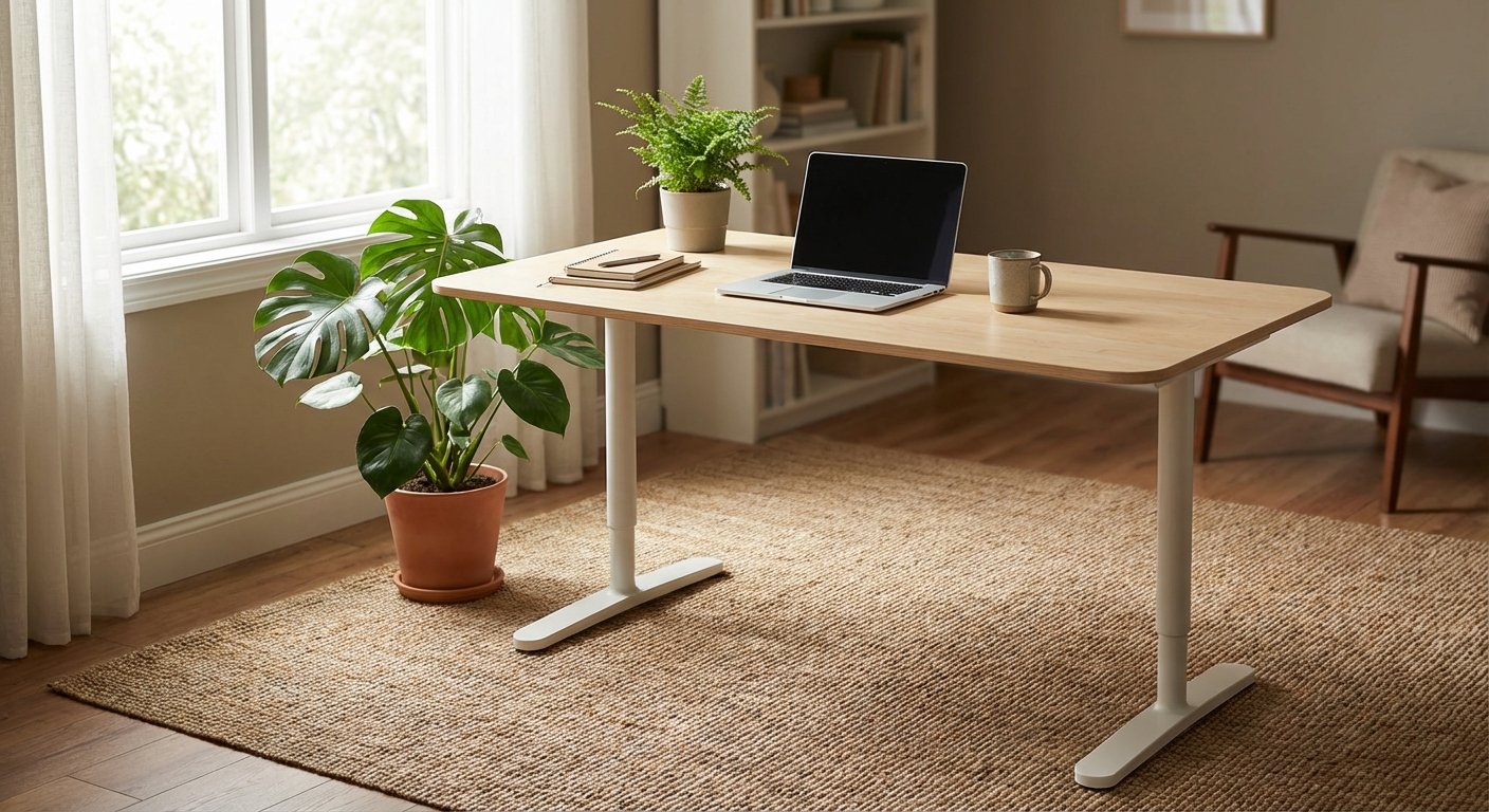 IKEA BEKANT standing desk in home office setup