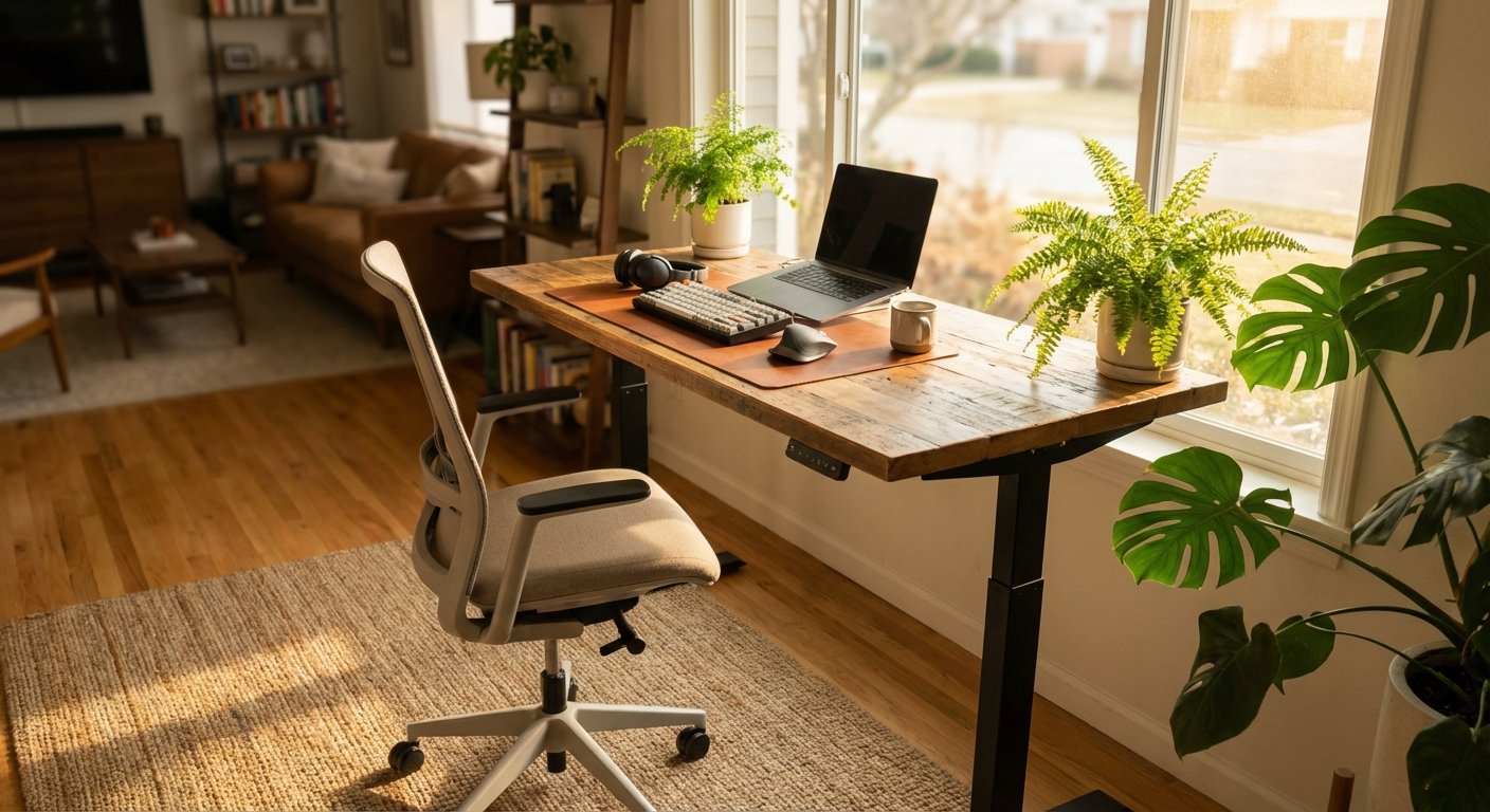 Deskhaus Apex Pro standing desk gaming setup product photo