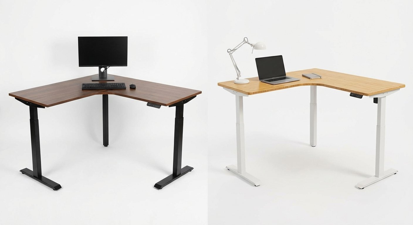 VIVO L-Desk vs FlexiSpot E7L corner standing desk comparison