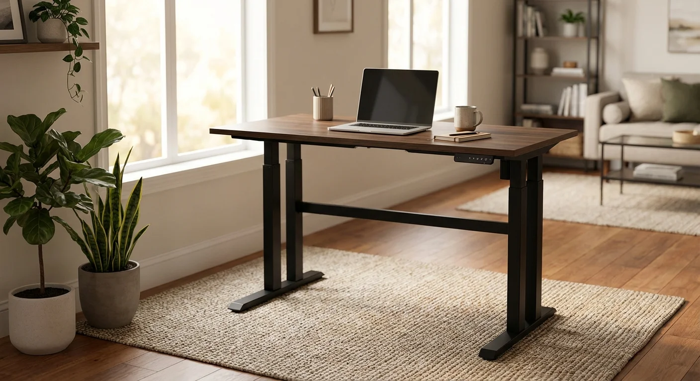 Tresanti adjustable height standing desk Costco product photo