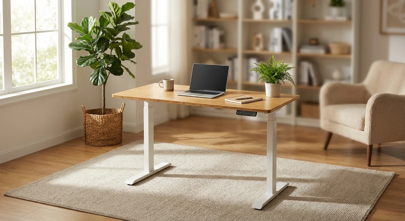Flexispot E7 Pro standing desk bamboo top product photo