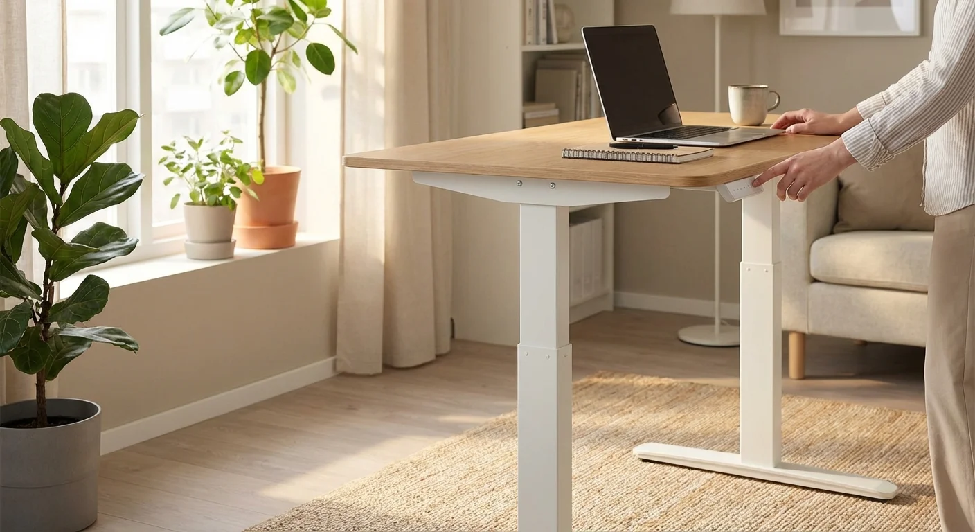 IKEA BEKANT white electric standing desk product photo