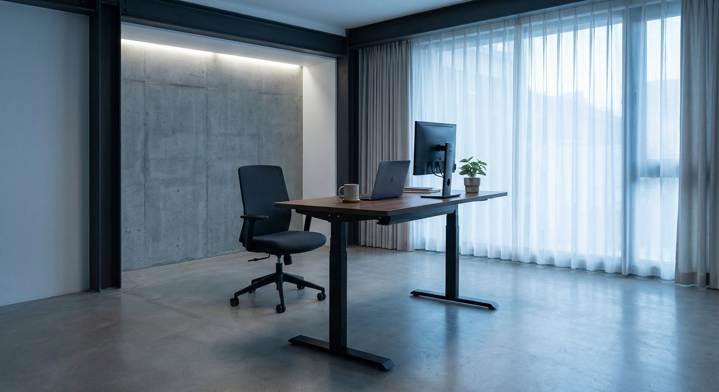 FlexiSpot E7 Pro standing desk in home office setup