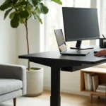 black standing desk