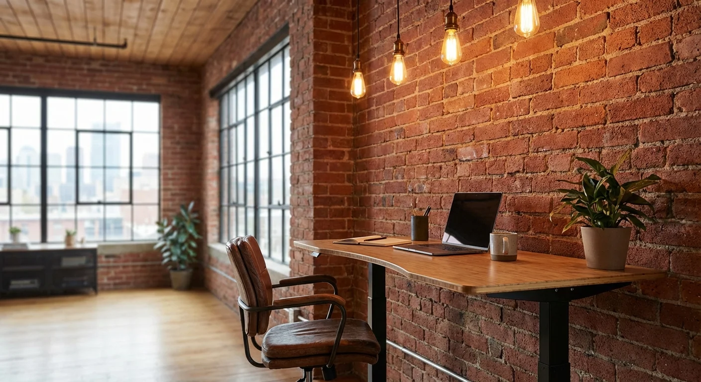 Fully Jarvis bamboo standing desk contoured edge top