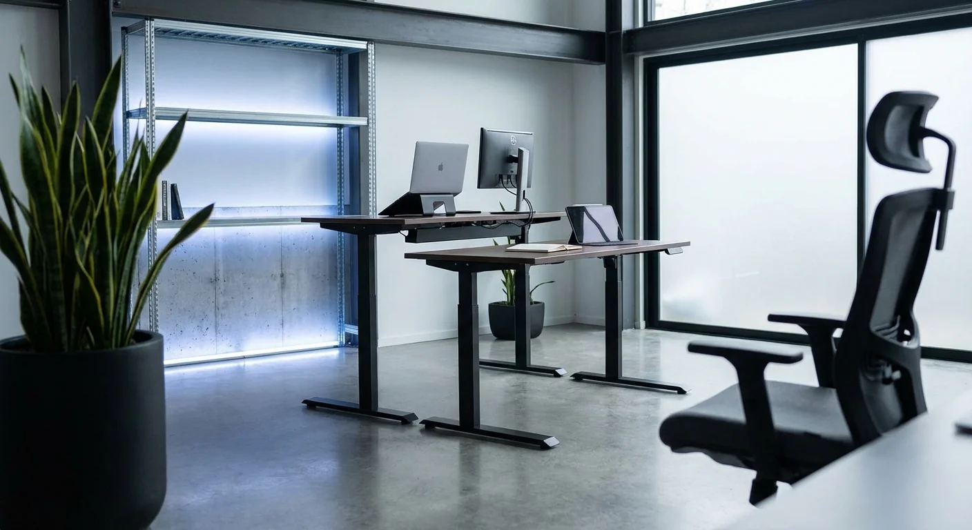 FlexiSpot E7 vs Uplift V2 standing desks side by side comparison