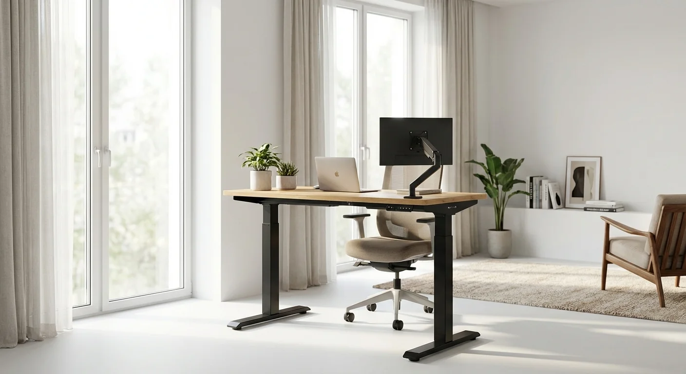 FlexiSpot E7 Pro standing desk with dual motor black frame
