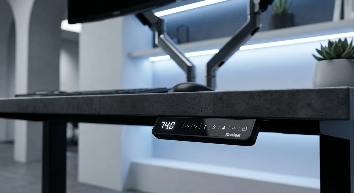 FlexiSpot E7 standing desk controller keypad with LED display