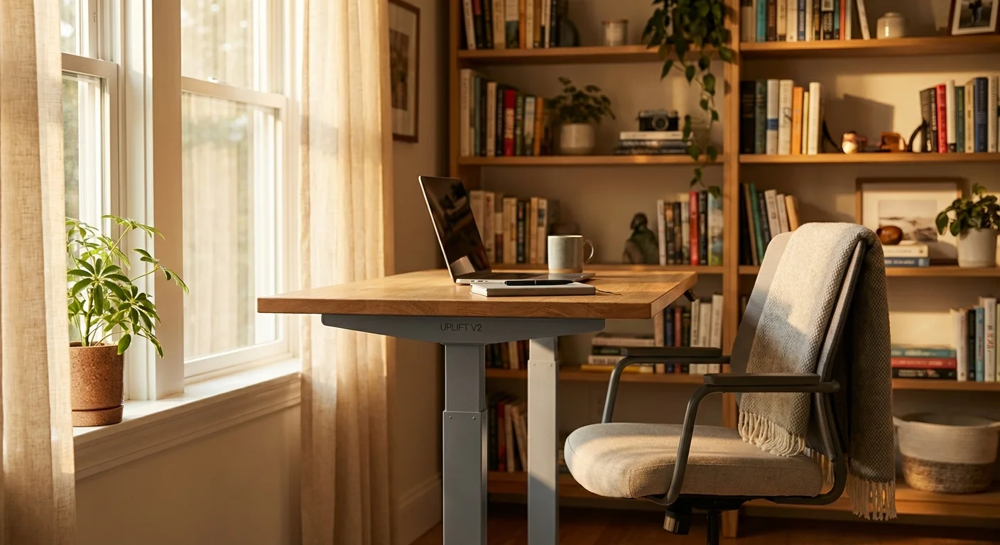 Uplift V2 Commercial standing desk frame gray finish