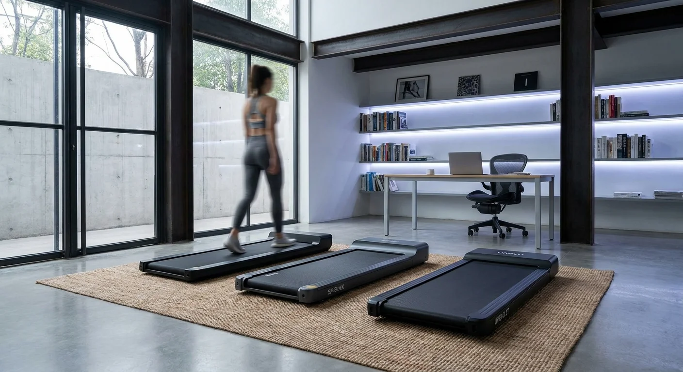 WalkingPad P1 vs Sperax vs UREVO 2T walking pad treadmills side by side
